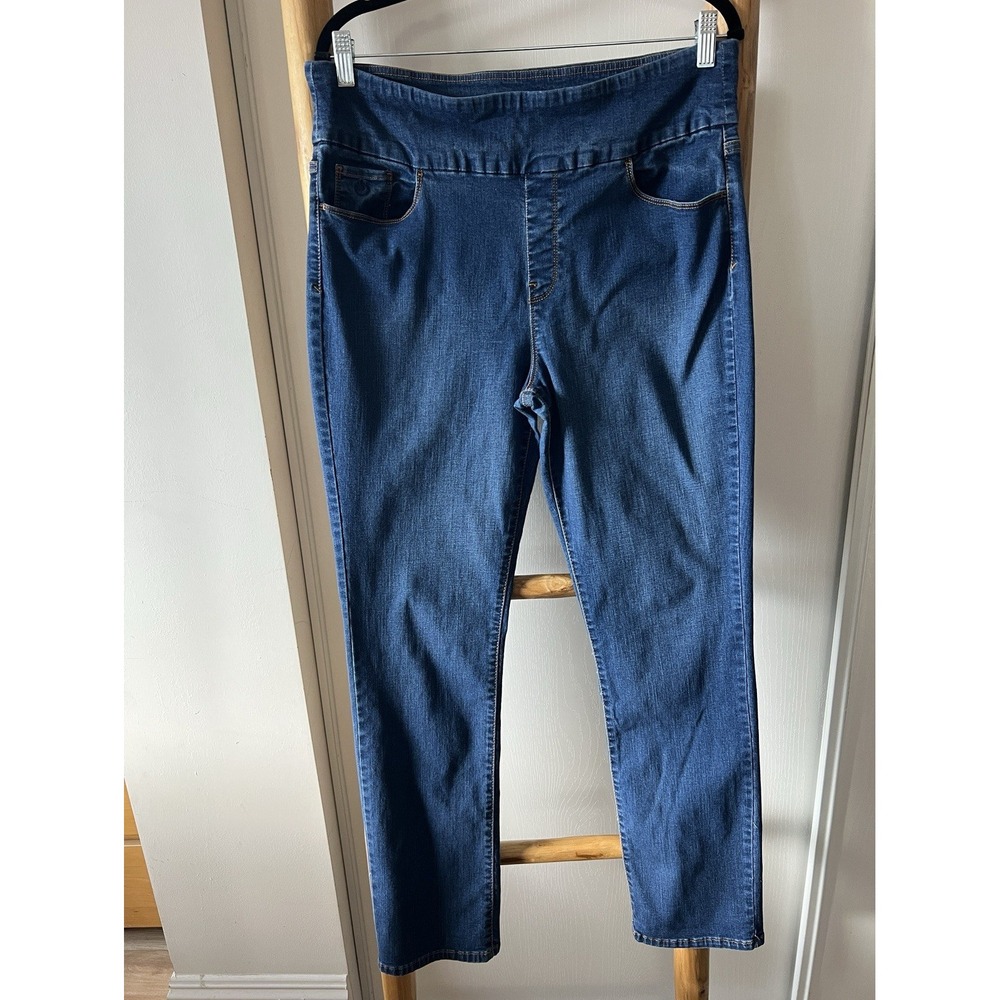 Gloria Vanderbilt Amanda Women's Straight Jeans Blue Med Wash Stretch 14
